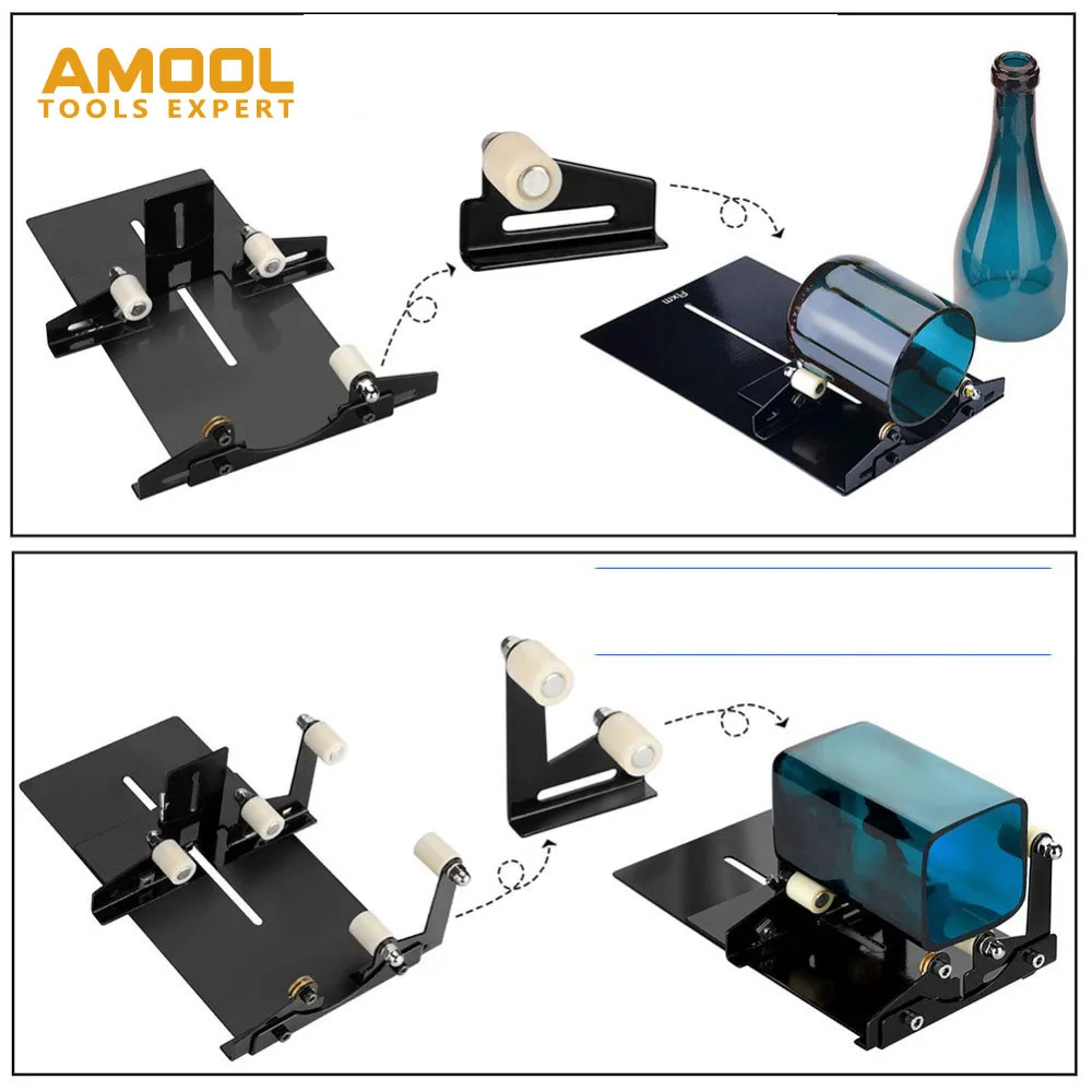 China supplier hot sale black standard type glass bottle cutter for cutting square bottle