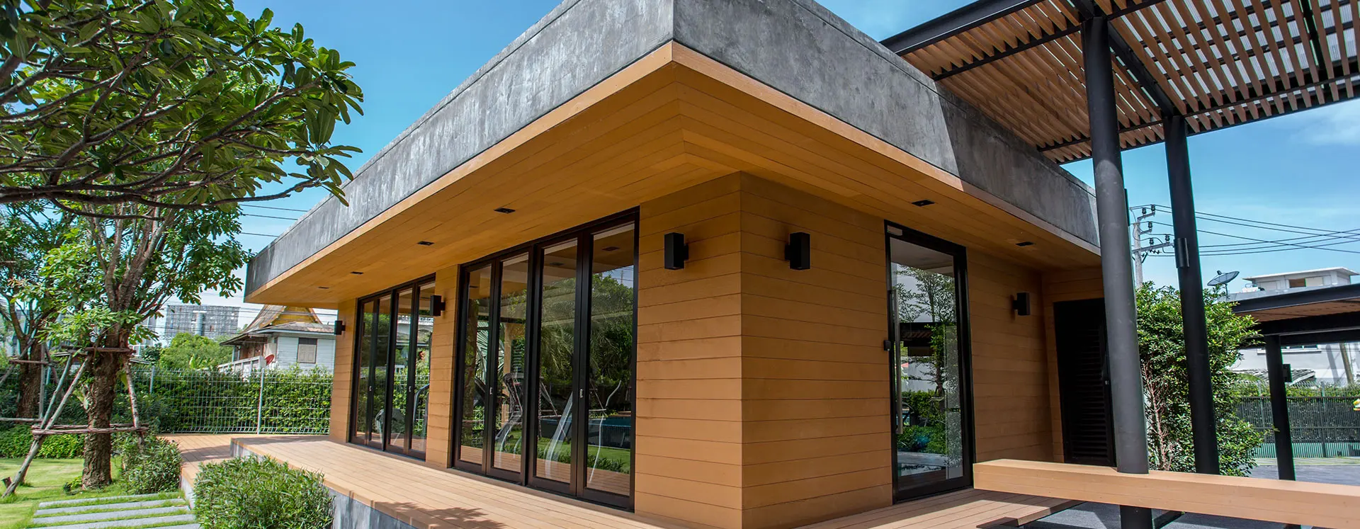 Outdoor waterproof wpc wall clad outdoor decorative wall cladding panel wall exterior cladding