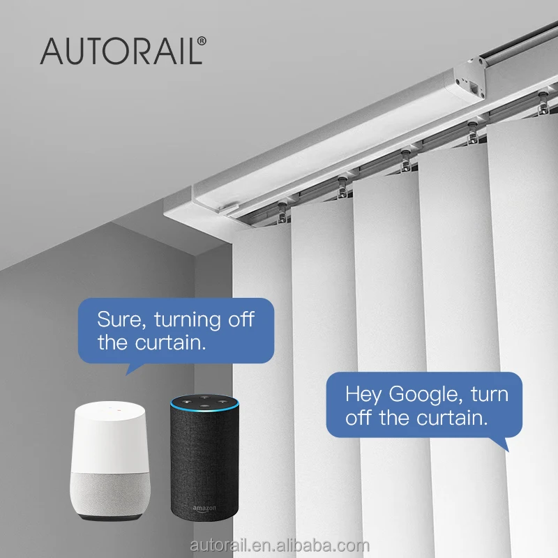 High Quality Motorized Dream Blinds Allusion living room curtains Indoor Smart Vertical Blind Window Curtains