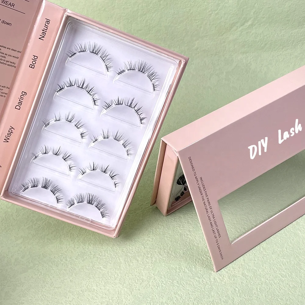 High Quality Wispy Diy Cluster Eyelash Extension Kit Wholesale Custom Logo Cluster Lashes Kit Eye Lash Segments Segment Diy Lash