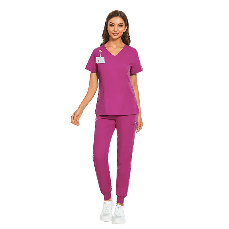 Медицинские скрабы, медицинская Униформа Премиум-Качества, куртка с коротким рукавом для медсестер, костюм для женщин и мужчин, медицинские скрабы, униформа