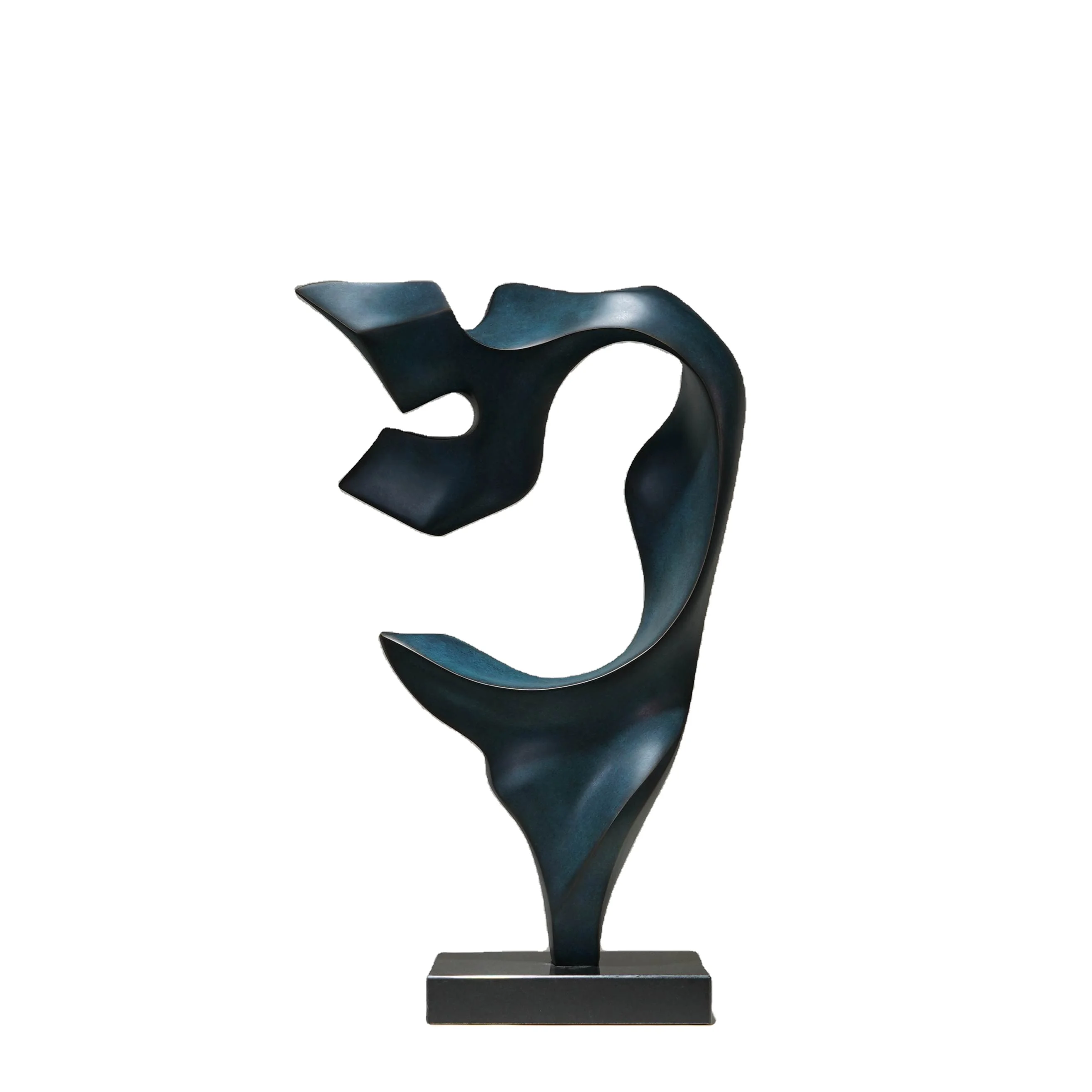 Graceful Glamour Abstract Indoor Fiberglass Sculpture for Chic Hotel Home Office Decor