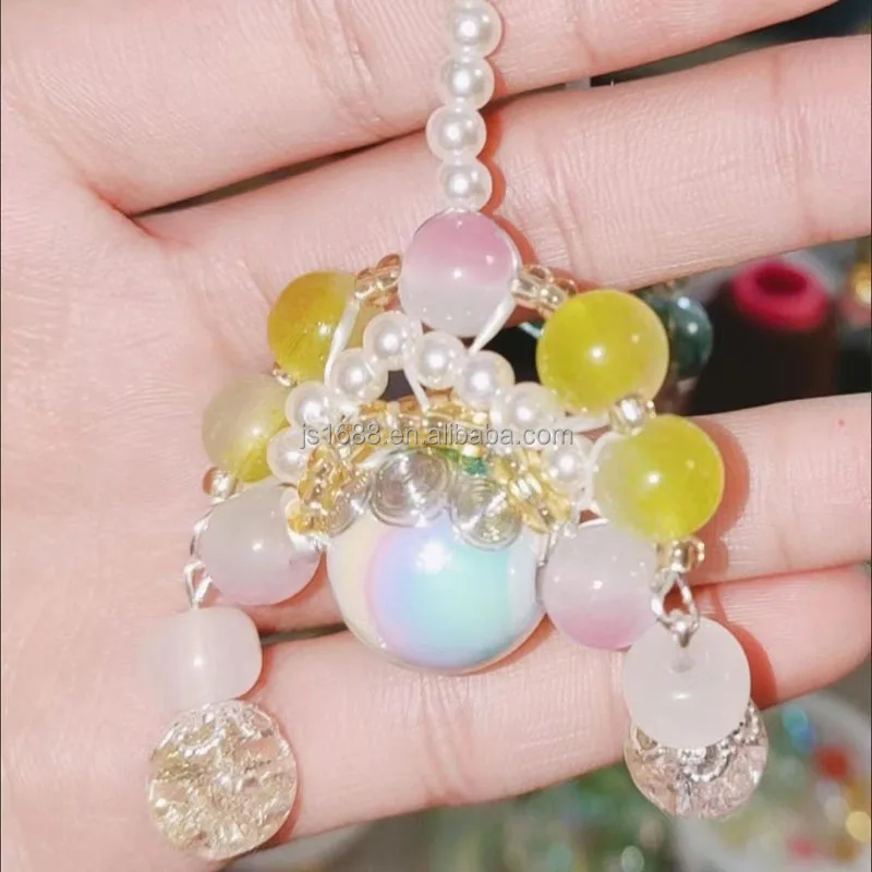 Wholesale 8mm/10mm Colorful round glass Crystal Beads for Jewelry Making Two-tone beads for bracelet Accessories