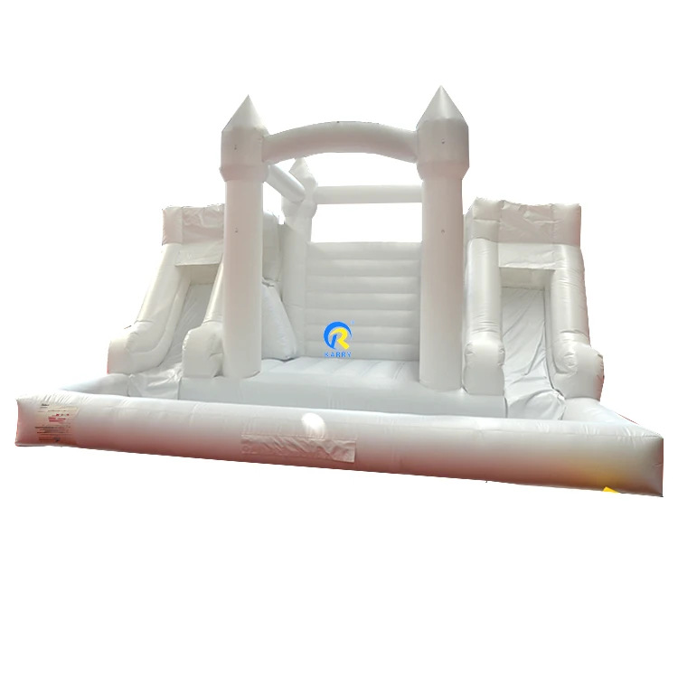 White Wedding Inflatable Bouncer Castle Infaltables Bounce House Unisex Jumping Castle Bouncy Combo For Party Game Kids Adults