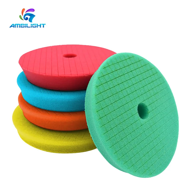 Factory Direct Wholesale Grid Foam Buffing Pads Car Detailing Sponge Polishing Pad for DA RO GA Polisher