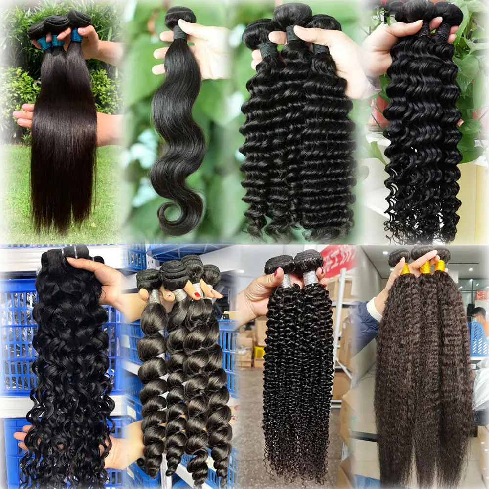Super Double Drawn Cuticle Aligned Raw Vietnamese Human Hair Bundle Vendors Wholesale Raw Indian Temple Human Hair Extensions