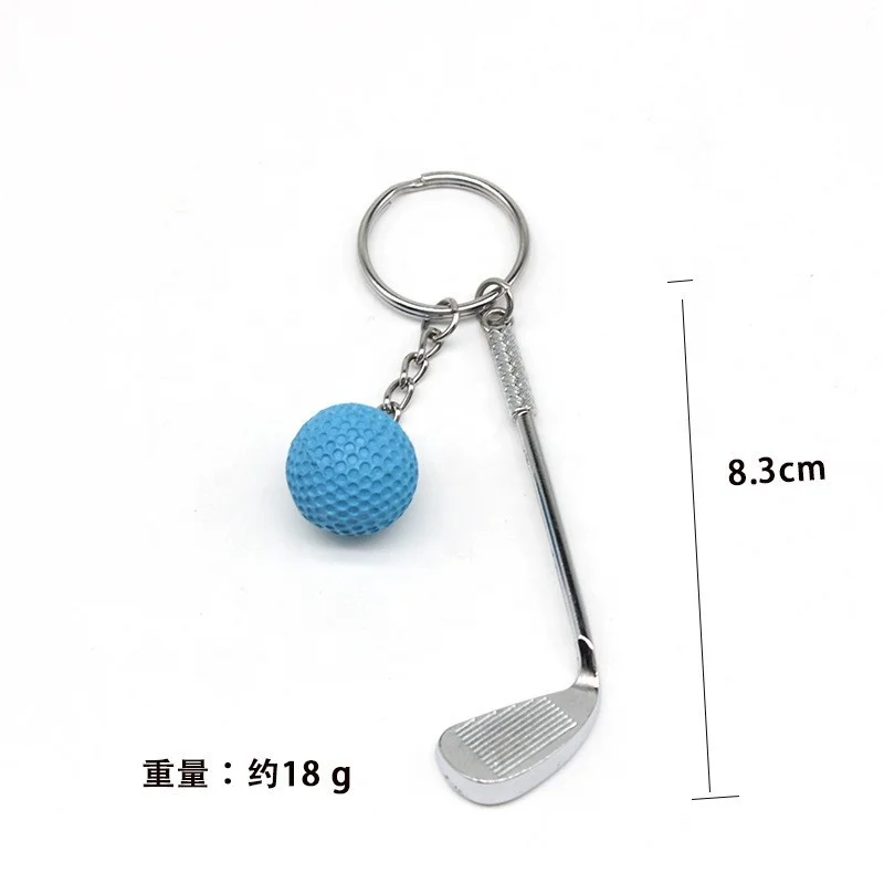 Wholesale 3D  mini Badminton keychain Table tennis racket keychain Golf club keychain