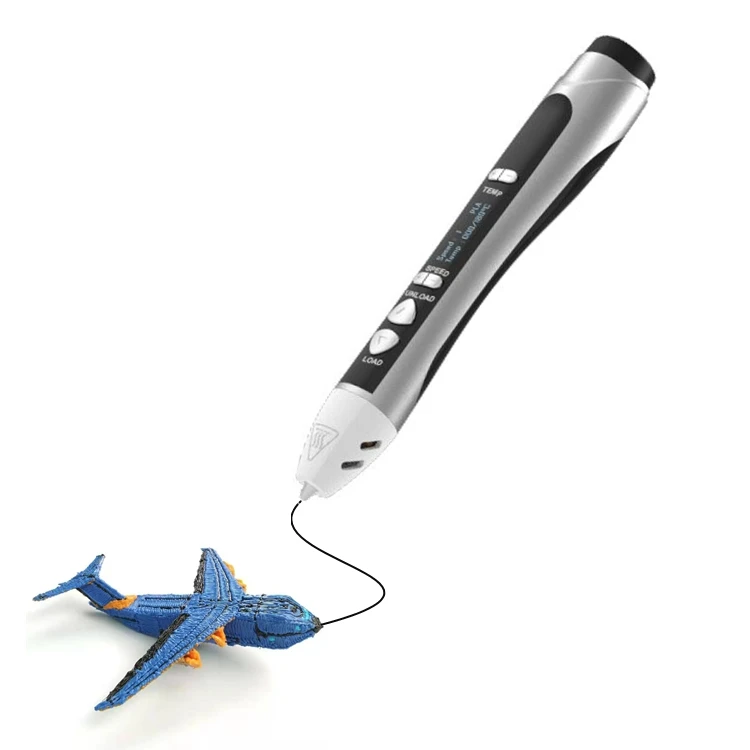 CE ROHS safe digital intelligent 3D printing pen with led display usb charging