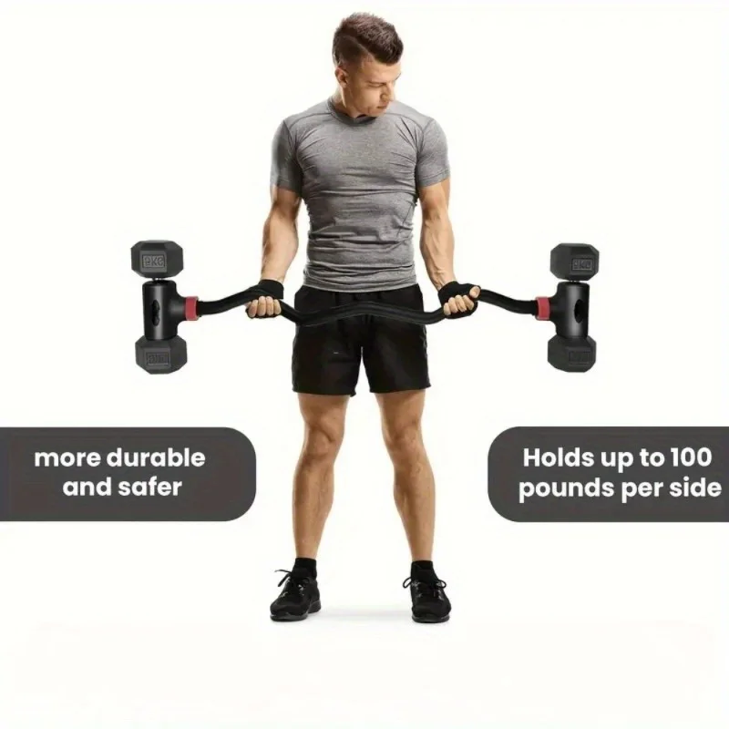 Multifunctional Dumbbell Straight Bar Gym Barbell Straight Bar Adjustable Dumbbell To Arm Curl Bar, Weightlifting Converter