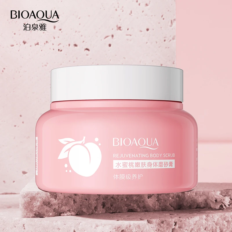 OEM ODM BIOAQUA Organic Skin Care Peach Moisturizing Whitening Vitamin E Cleanser Exfoliator Skin Care Set