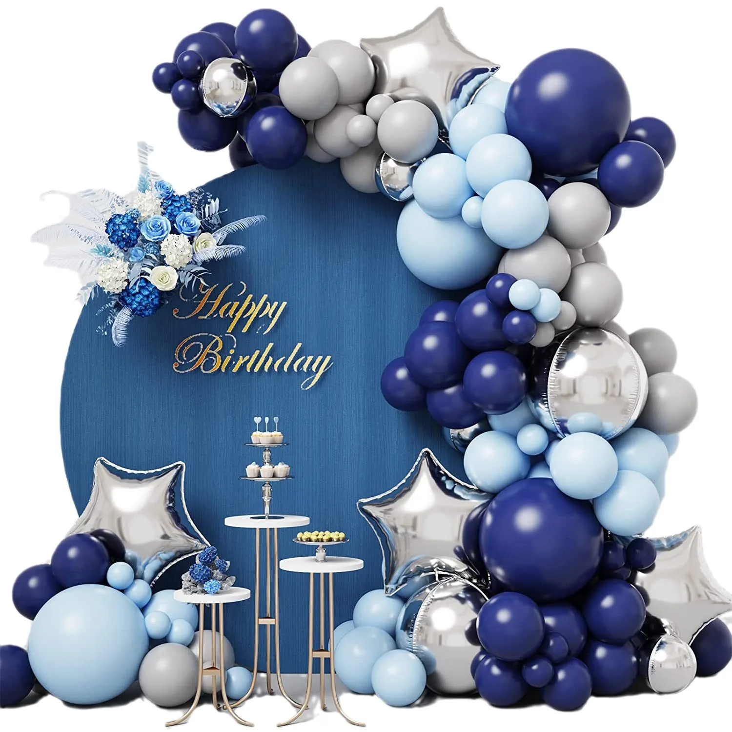 Night Blue Party Balloon Package Cross Border Birthday Balloon Arch Wholesale Amazon Hot Sale Party Decoration