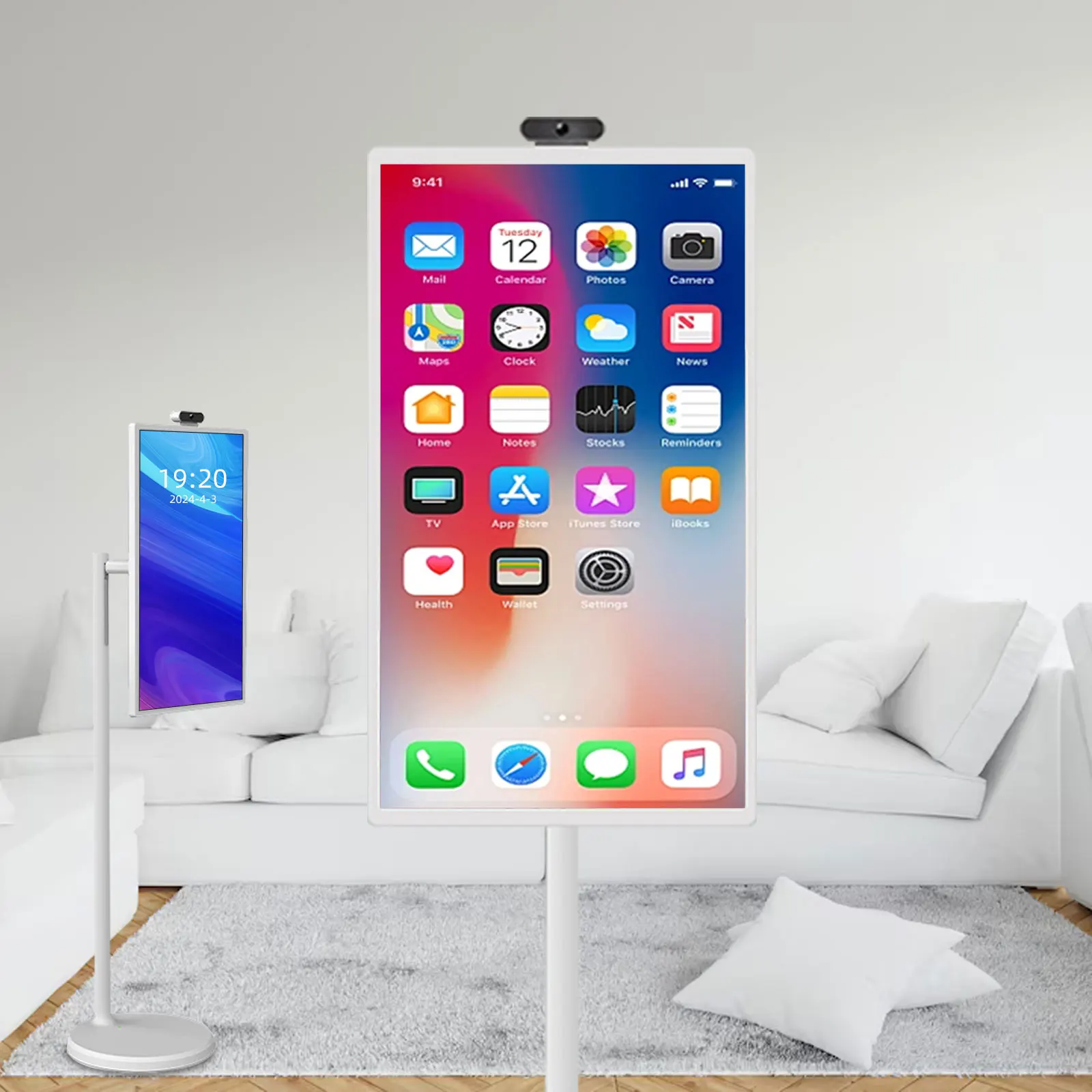 21.5 27 Inch Indoor LCD Wireless Display Smart Capacitive Touch Rechargeable Rotatable Moveable Android Monitor