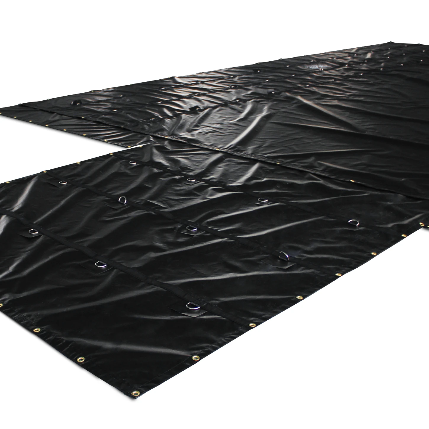 Hot shot trucking tarps Black Lightweight Flatbed Trailer PVC Lumber Steel Tarp