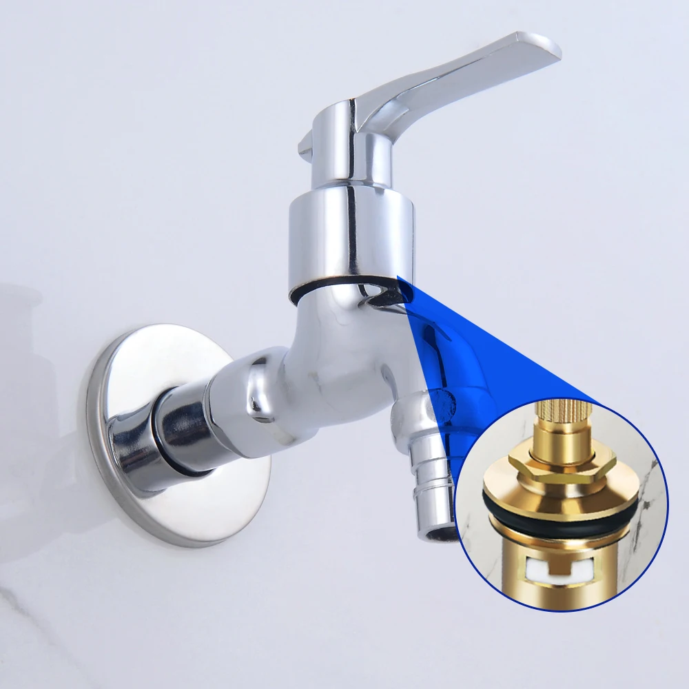Solid Brass Water Faucet for Washing Machine, Brass Water Tap for Bathroom, High Quality Brass Water Spout for Kitchen Sink