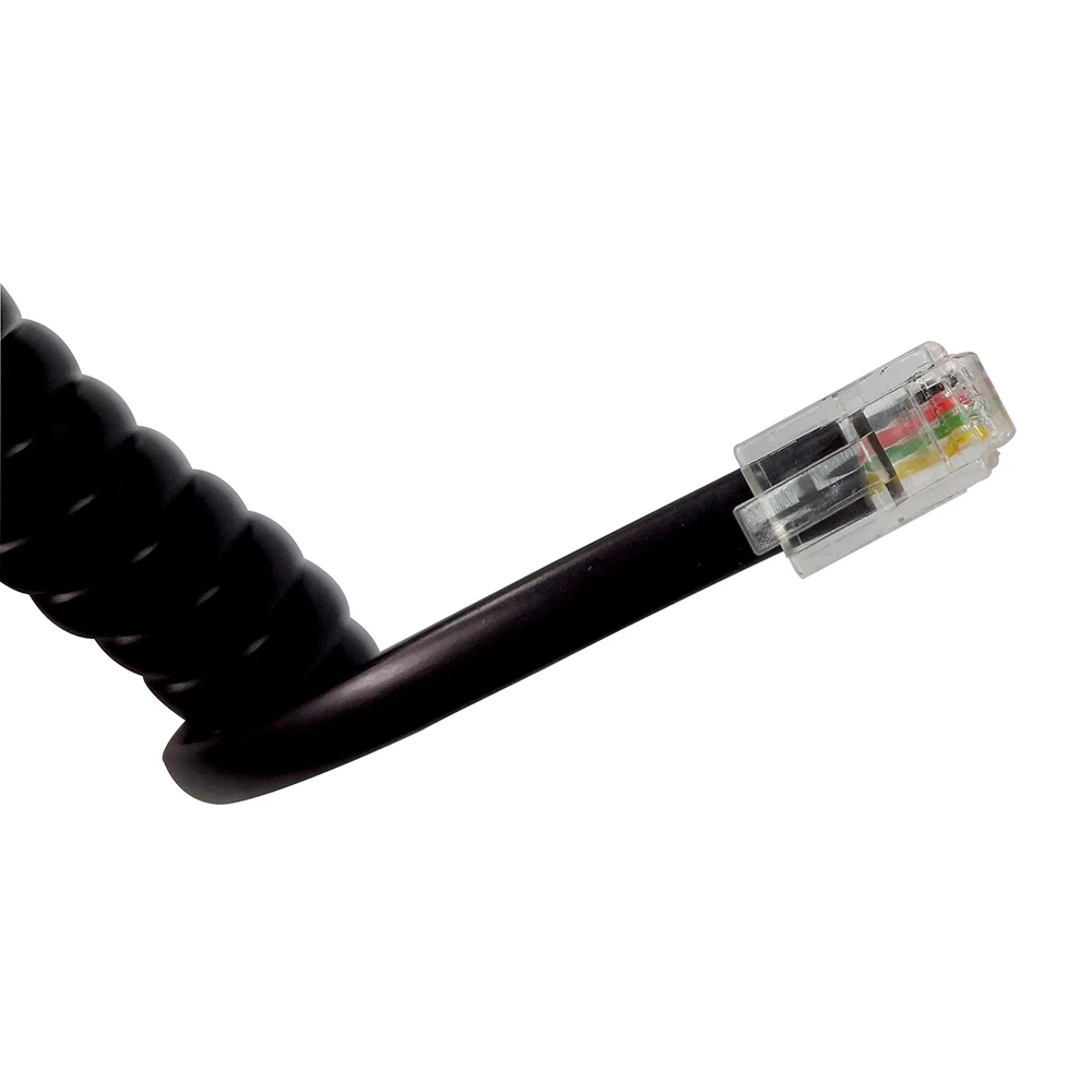 Coiled Telephone Handset Spiral Cable 4P4C Lead Phone Cord