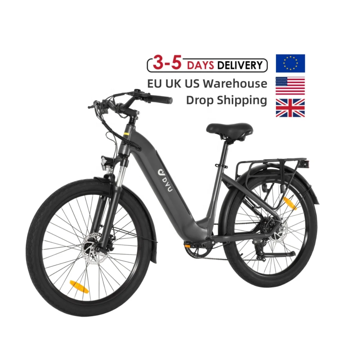 2024 New Cargo electric Bike 26 inch 36V 250W full suspension e bicycle Fat Tire electric hybrid bike with powerful motor