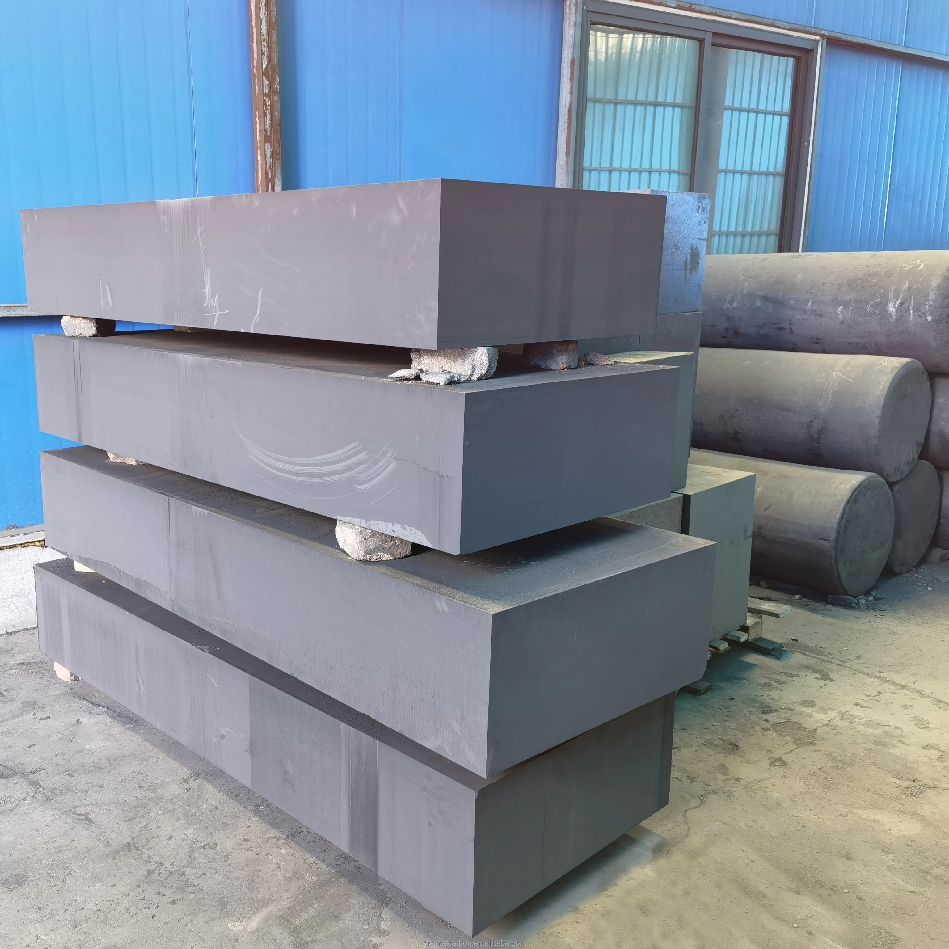1600*600*300 mm High Density Isostatic Graphite Block with High Hardness