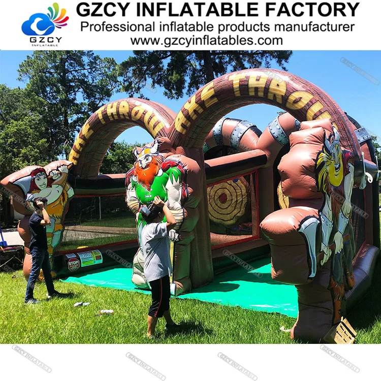 Latest design inflatable Axe Throwing interactive game inflatable throwing axe carnival game for sale