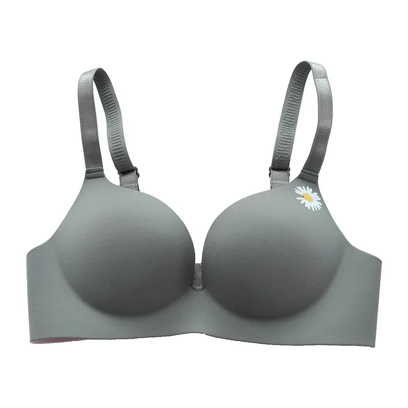 Ladies lingerie plus size plain dyed big size push up bra seamless contour padded bra unlined plunge large bra