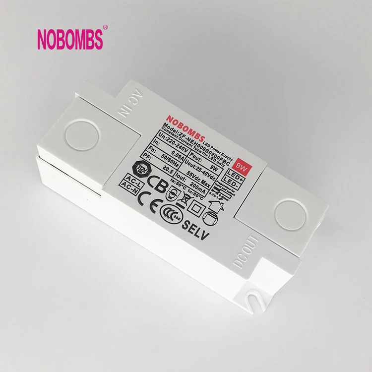 
Low PF no flicker isolated LED driver 9W200mA panel light education light LED drive power 