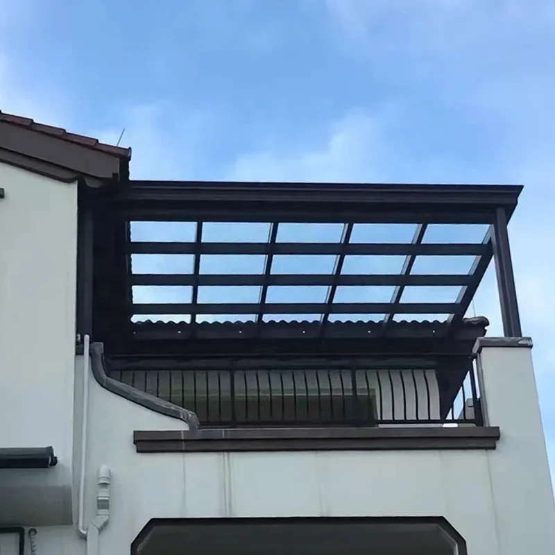 6mm+1.14PVB+6mm Low E Tempered Laminated Glass Canopy With Excellent Safety Performance For Balcony Corridor Canopy
