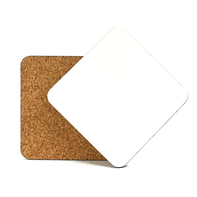 High Quality Custom DIY Sublimation Blanks Cup Mat Beer Cork Mdf Coaster