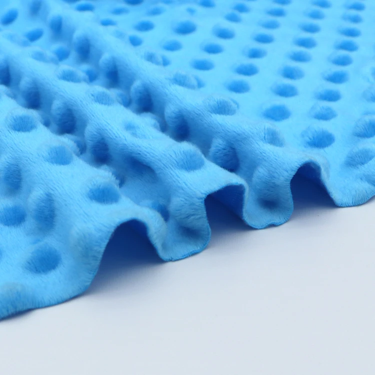 Factory Direct Sale Super soft Minky Dot Plush Crystal Velvet Fabric For Baby Blanket