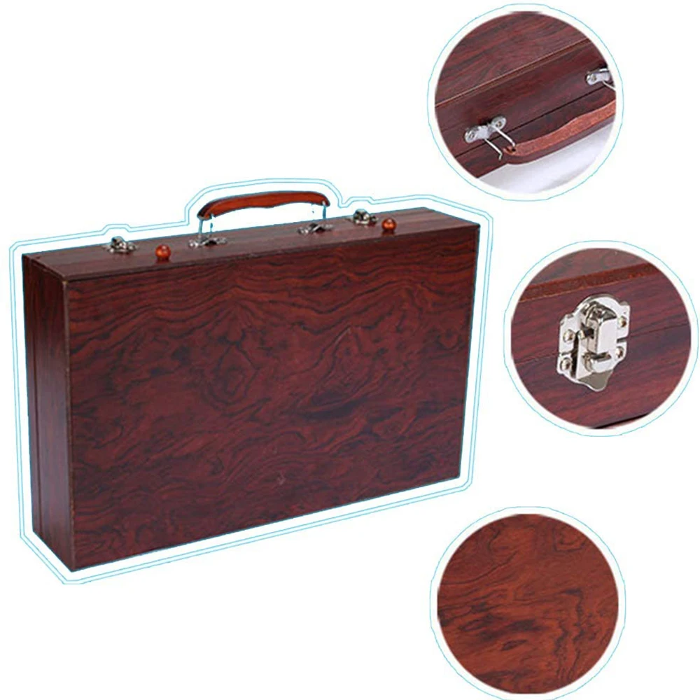 130pcs Luxury Kids Art Drawing Painting Set Wooden Gift Box