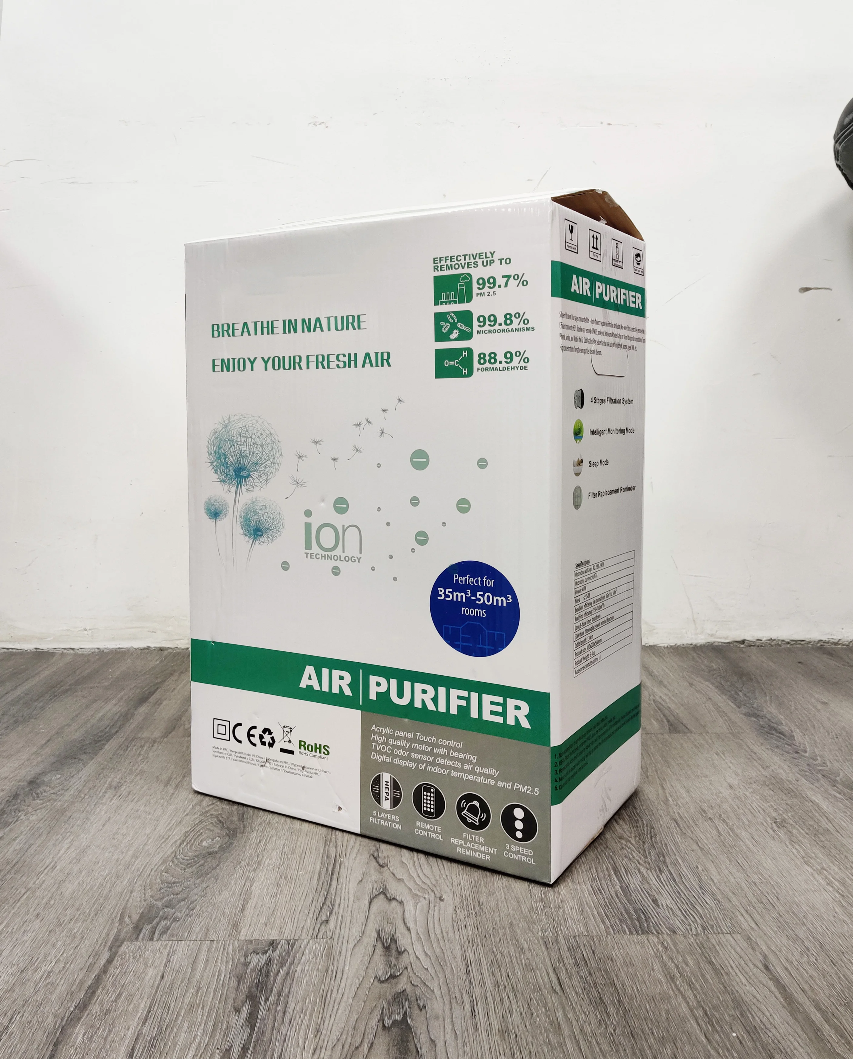 Easy Operation WIFI Remote Control Desktop Air Purifier korea High Quality Air Purifier For Room Air Cleaner With Hepa Filter