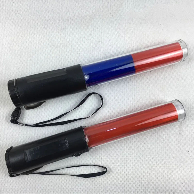 
3 Flashing modes Traffic Safety Baton Light Multi-Function LED Signal Wand with Wrist Strap Lanyard Orange 
