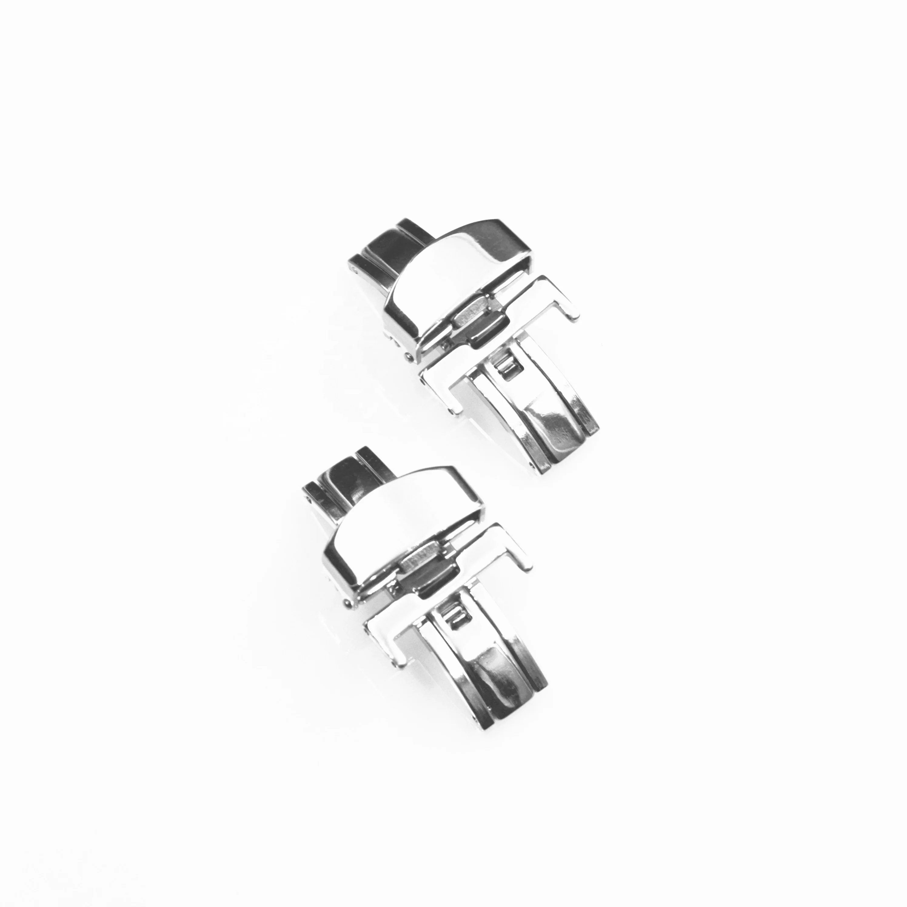 12 14 16 18 20 22 mm Economic price leather watch belt deployment  butterfly watch  buckle