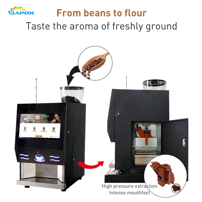Wholesale Touch Screen Automatic Restaurant Espresso Coffee Maker Machine In Korea