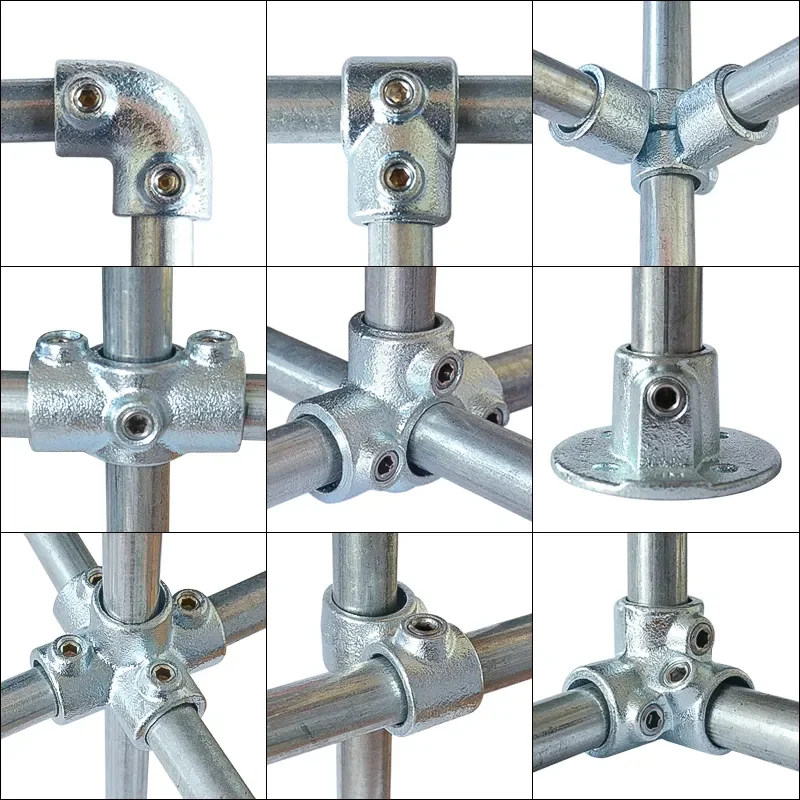 Wholesale High Quality Rail Support Cast Malleable lron Handrail 90° Crossover Pipe Fittings