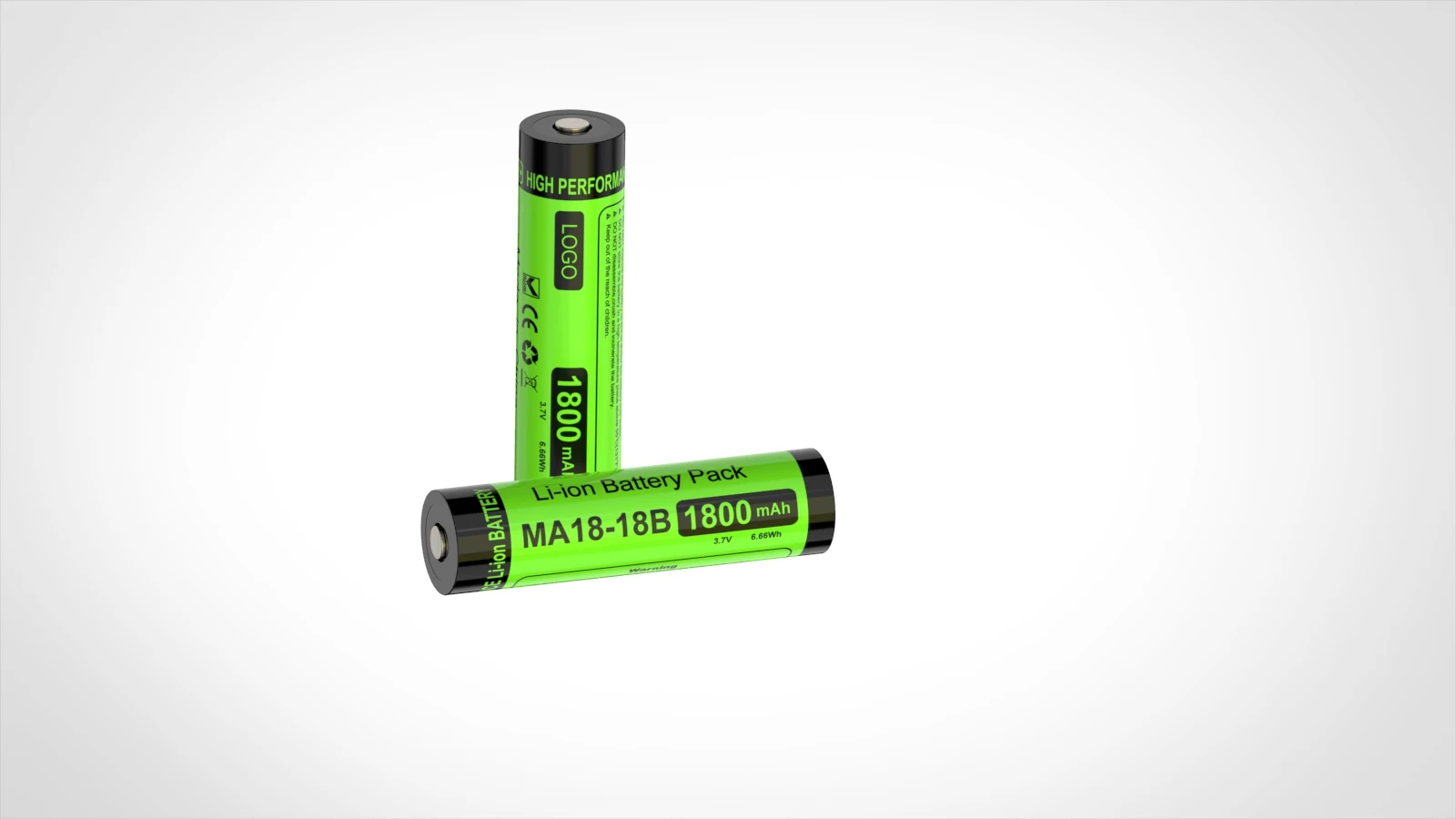High Capacity USB Rechargeable Battery 3.7V Li-ion Battery AA 1800mAh Li-ion Battery for Torch