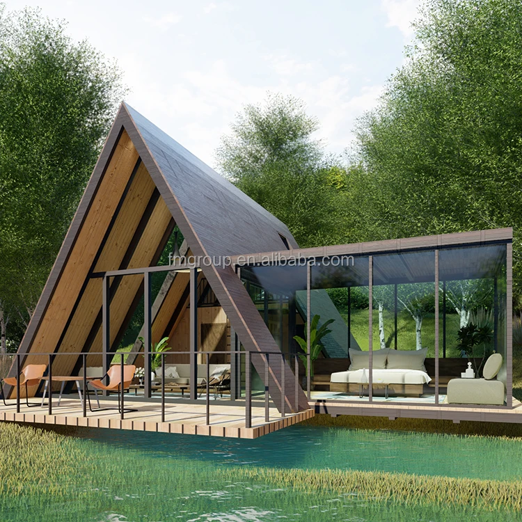 Shipping Modern design luxury triangle shape prefab homes houses tiny prefab container house prefabricated modular home