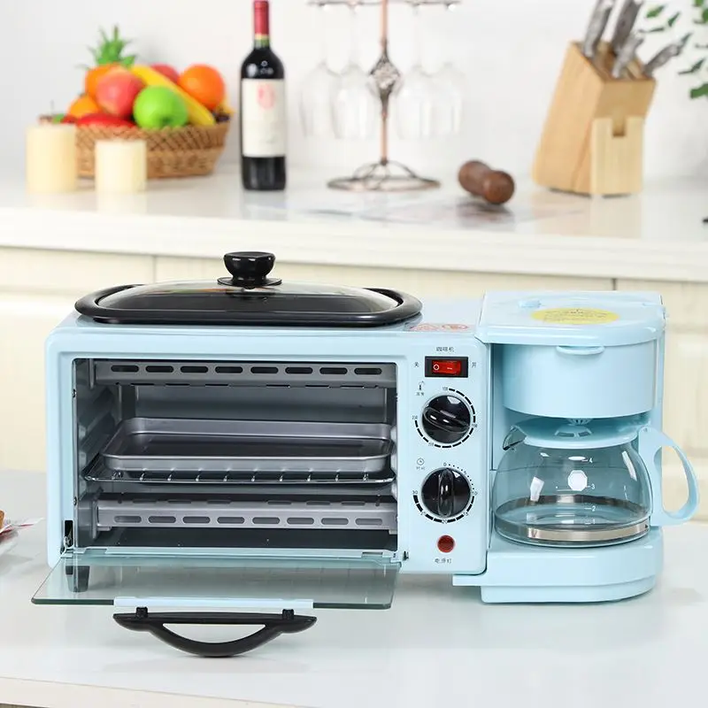 Hot Sale Cooking Frying Pan Toaster Oven Coffee Maker 3 In 1 Breakfast