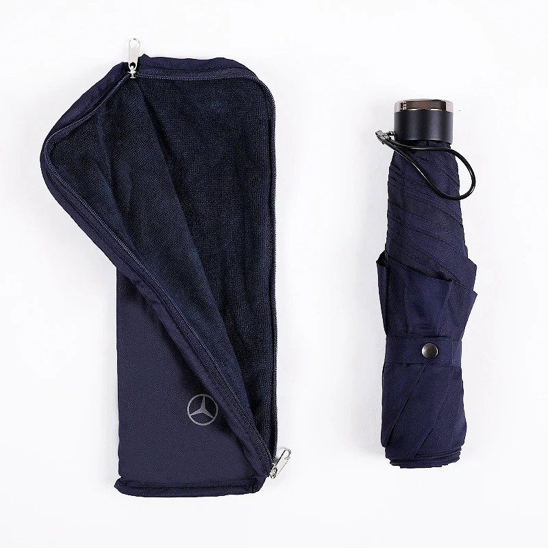 Модный дизайнерский бренд BENZ, автомобильная этикетка, УФ-защита, автоматический ультра легкий мини-зонт с принтом логотипа