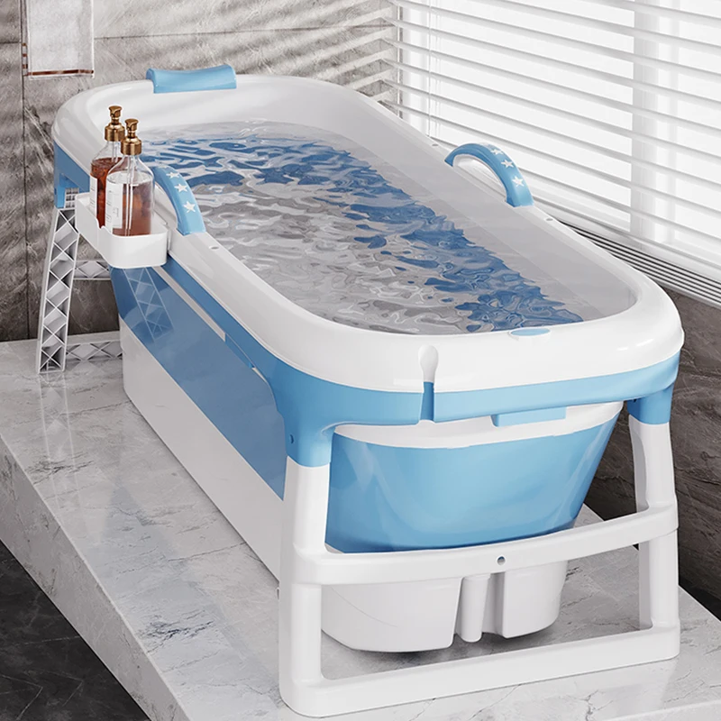 Wannuo Fashion 1.48m Portable Folding Bath Tub Easy To Store Foldable Bath Tub For Adults With Massage Roller