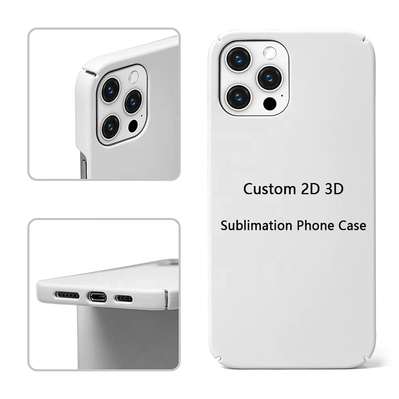 Smartphone Mobile Sublimation Phone Case Blanks PC Back Cover 2D 3D Sublimation Cell Case For Iphone 12 13 14 Pro Max