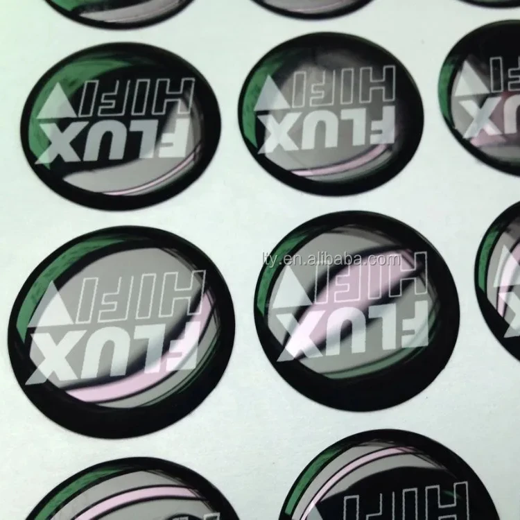 Shelf Adhesive Custom Made Italy Flag 3M Doming Sticker