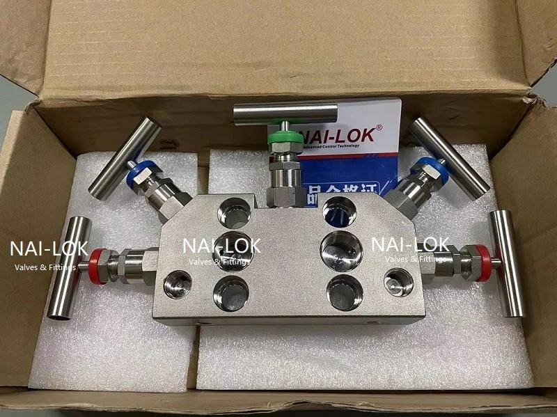 NAI-LOK SS316 Instrument 2/3/5 Way Manifolds Valve Needle Manifolds Block and Bleed For Oil and Gas