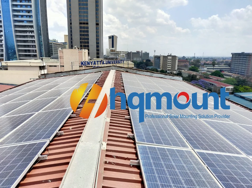 HQ MOUNT U50 Mini Rail PV Solar Panel Mounting System Aluminum Short Rail for Commercial Metal Sheet Rooftop