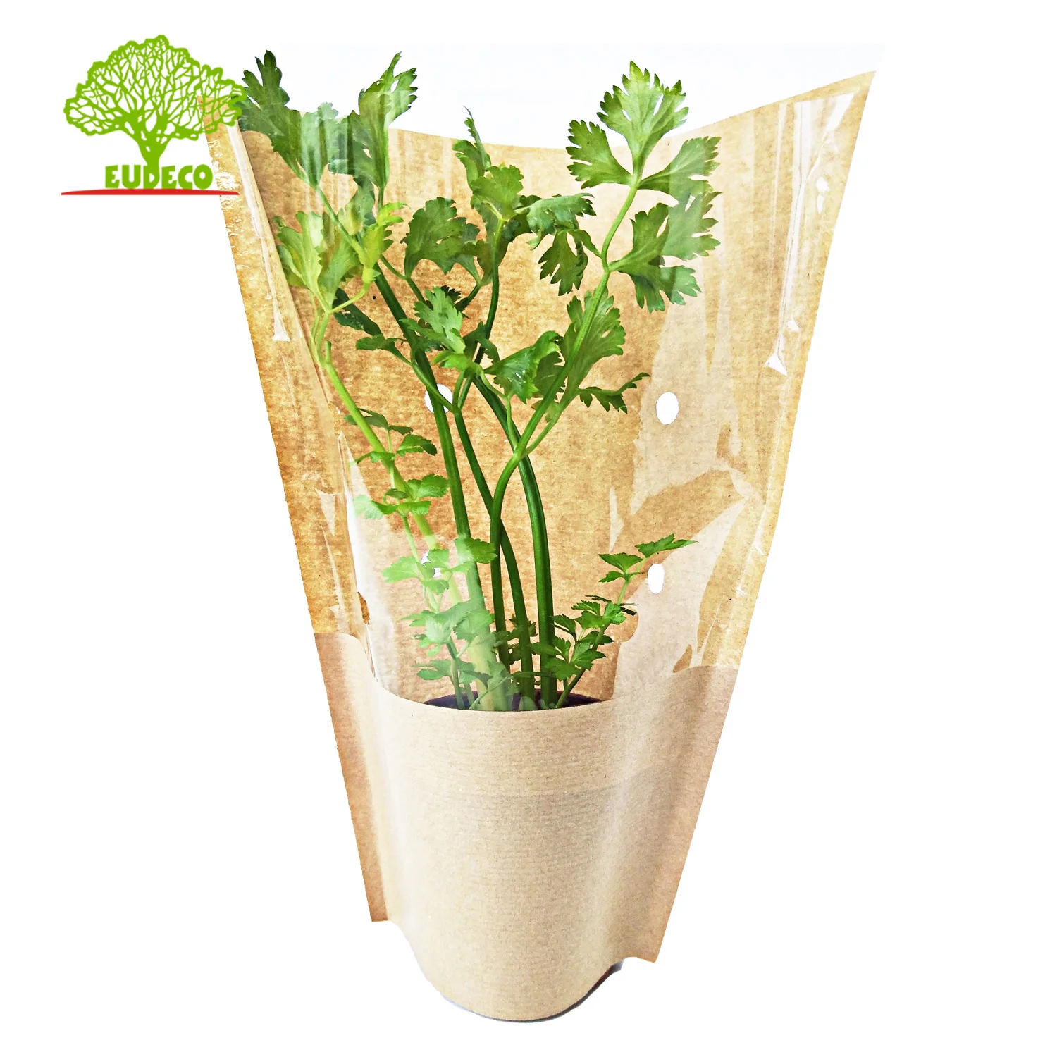 3 Pieces Vegetable Packing Biodegradable Reusable Bopp Kraft Paper Bags