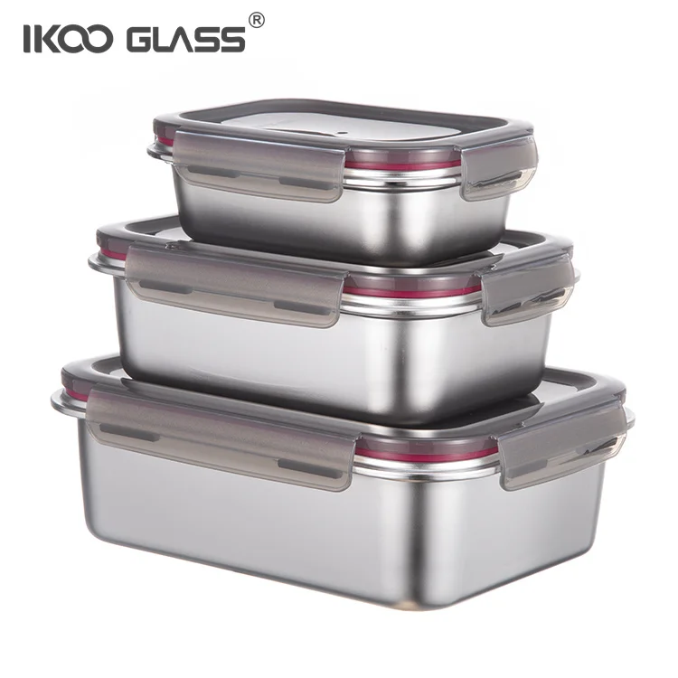 IKOO stainless steel food container with lid