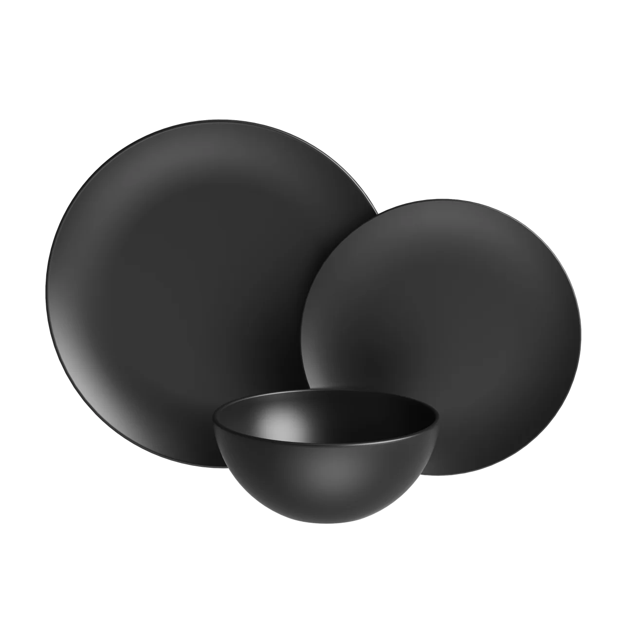 Dishes Minimalist 12pcs/Set Tableware Eco Friendly Degradable Plates Bowls Dinner Set RPET Dinnerware Sets