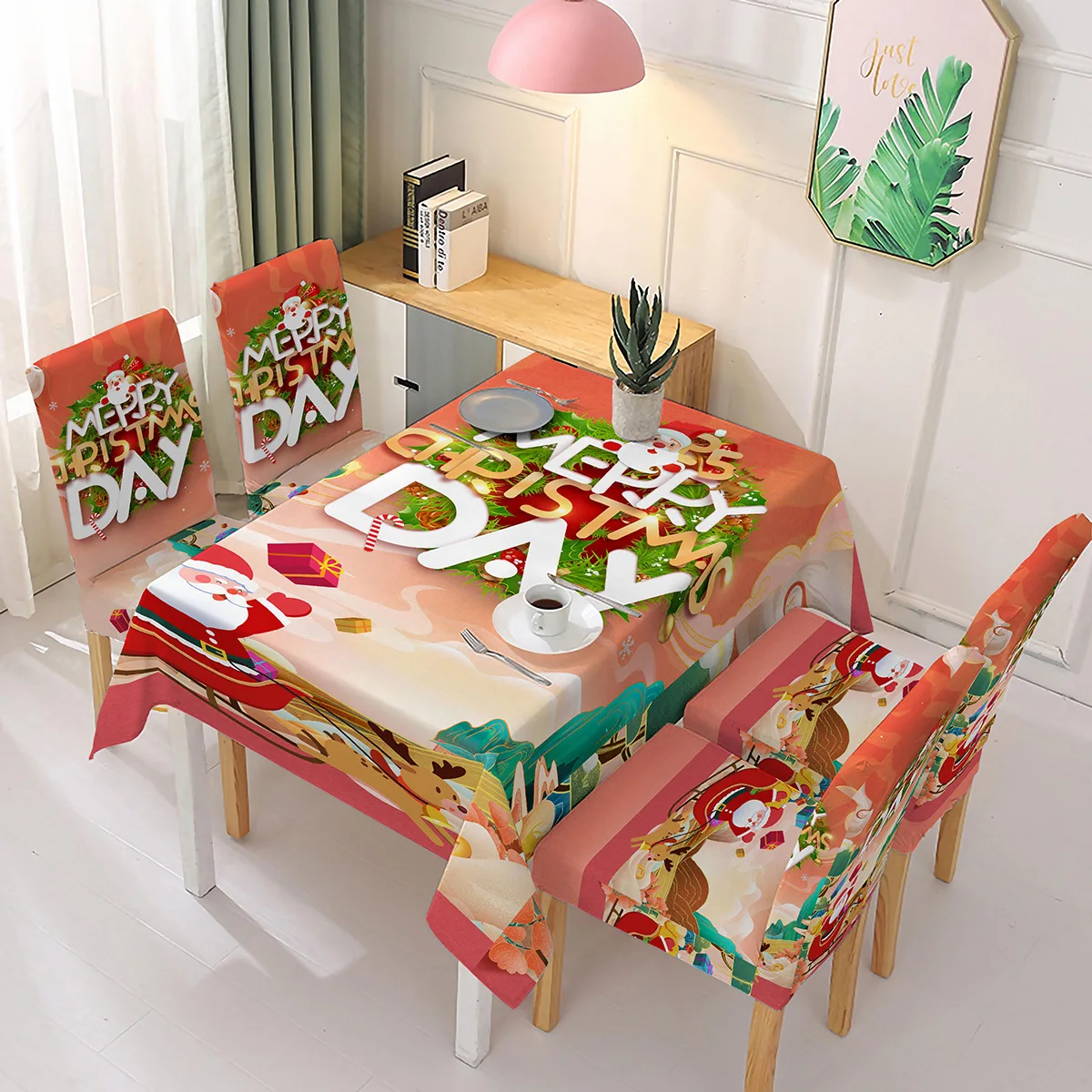 Christmas fabric microfiber wholesale 100% polyester Holland velvet printed fabric tablecloth