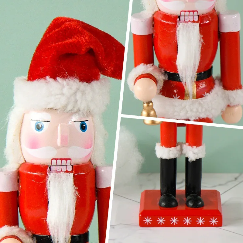 25cm Creative New Nutcracker big red Santa Claus doll Christmas holiday decoration cross-border in stock