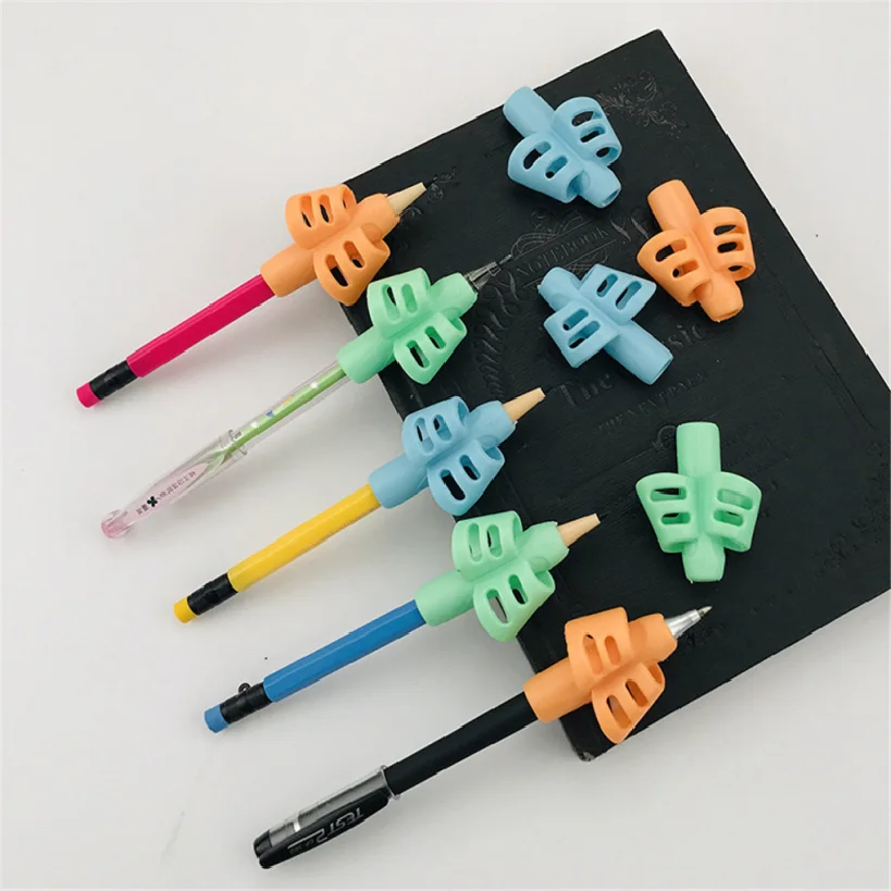 New Pen Grips Handwriting  Preschool Silicone Pencil Holder Pen Writing Aid Grip School Supplies for Kids Writing Accessories