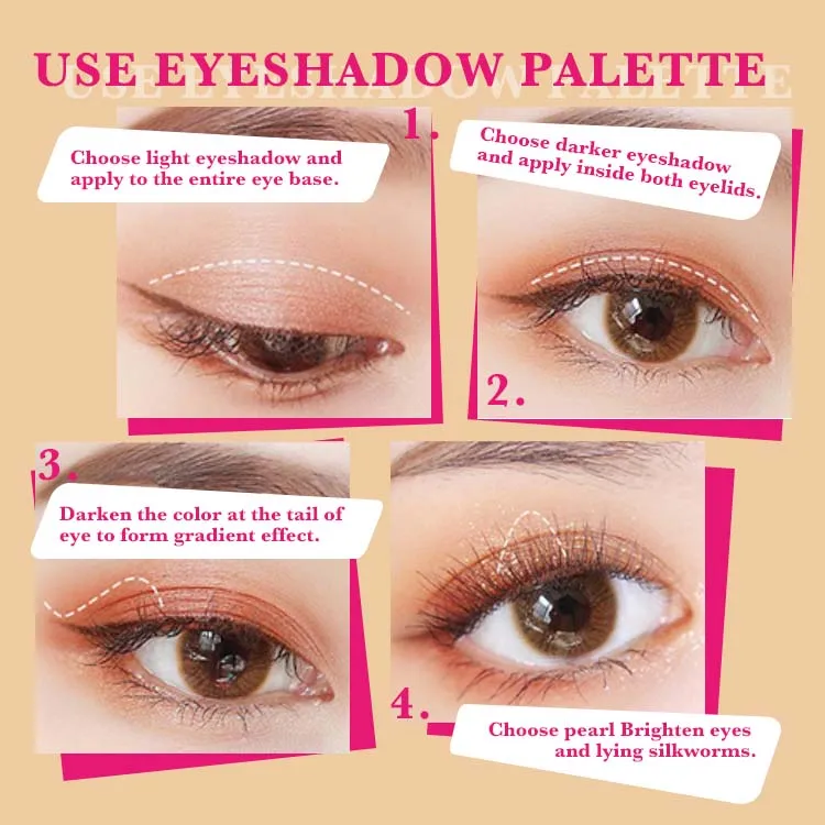 Wholesale Multi-Color Plastic Eye Shadow Palette Rich Pigment Clear Maquillaje for Women DIY Customizable Design