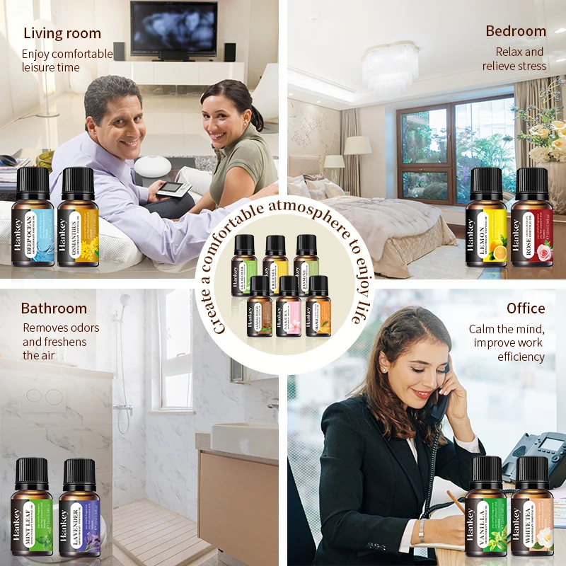 High Quality Water Soluble Essential Oil Aromatherapy Perfume for Diffuser Humidifier Jasmine with Vanilla Scent